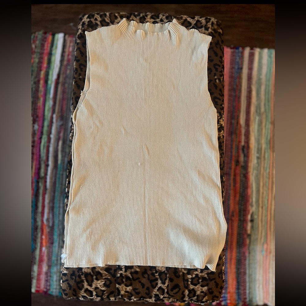 high neck thin sweater top